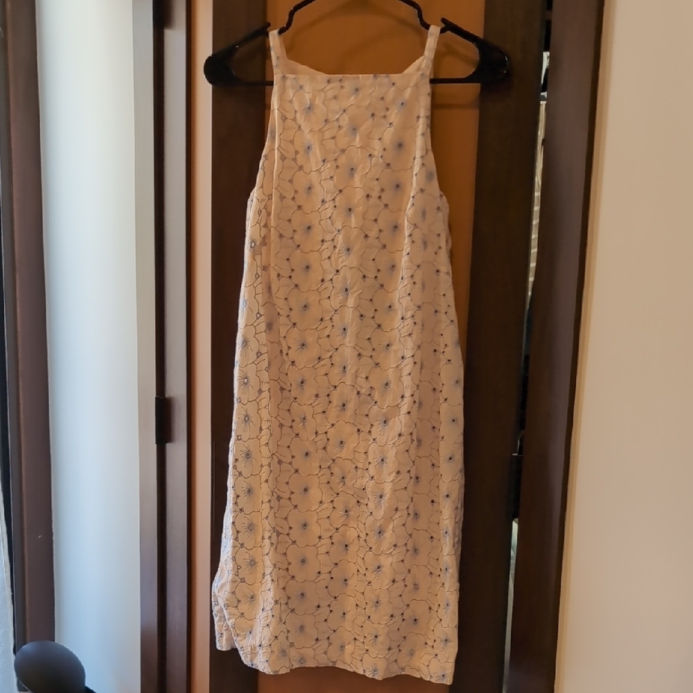 Ann Taylor Pink and Blue Patterned Dress
